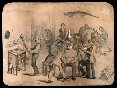 A surgery and barbershop