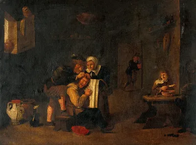 A surgical operation on a man's head