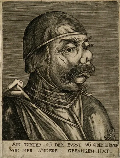 A Tarter character with a grotesque face
