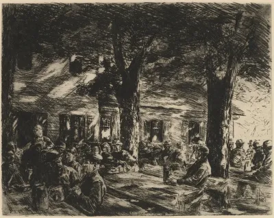 A Tavern Garden in Rosenheim