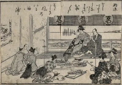 A tea-house scene: evening cooling (noryo)