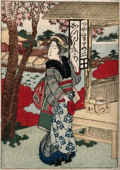 A teahouse waitress