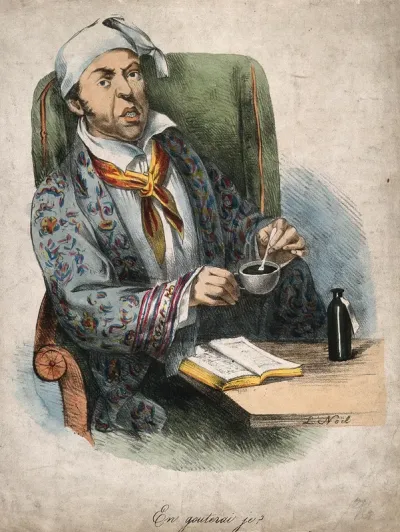 A tentative patient asks whether he will be able to taste his medicine