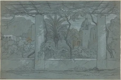 A Terrace and Garden on Capri [recto]