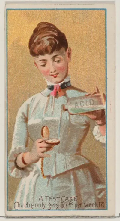 A Test Case, from the Jokes series (N87) for Duke brand cigarettes