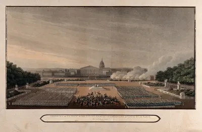 A thanksgiving ceremony of the Allied armies on the Square of Louis XV in Paris