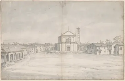 A Town Center with a Church