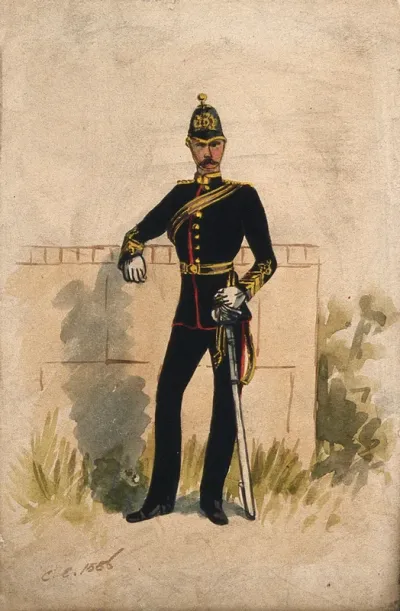 A uniformed soldier from the army medical staff