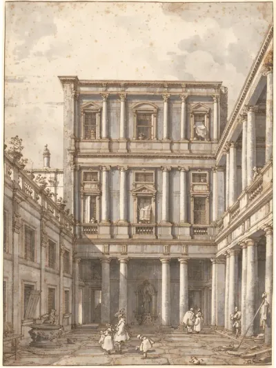 A Venetian Courtyard, in the Procuratie Nuove