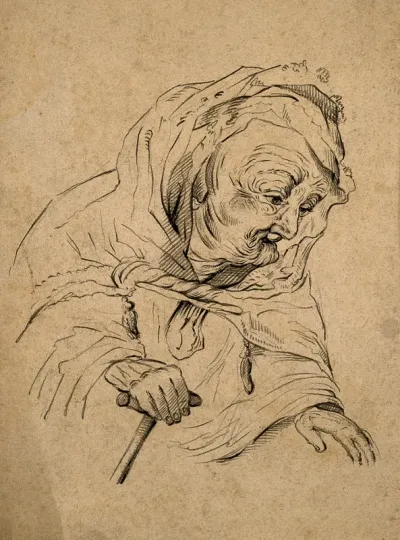 A very old woman