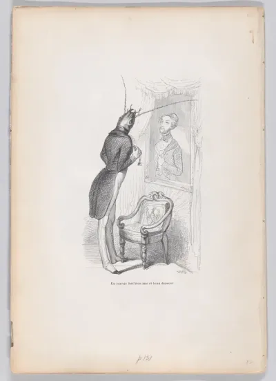 A very well put insect and beautiful dancer, from "Scenes from the Private and Public Life of Animals"