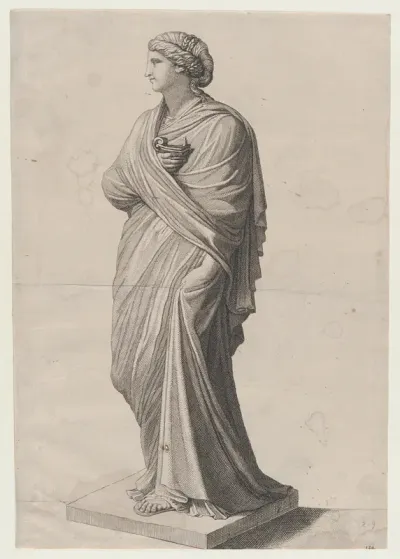 A Vestal Virgin (?), from "Speculum Romanae Magnificentiae"