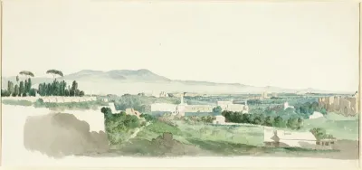 A View from the Palatine Hill, Rome, the Alban Hills in the Distance