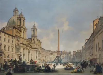 A view of Piazza Navona, Rome.