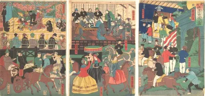 A View of the Amusements of the Foreigners in Yokohama, Bushu