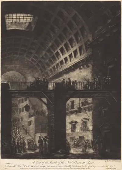 A View of the Inside of the New Prison at Rome