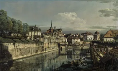A view of the moat of the Zwinger