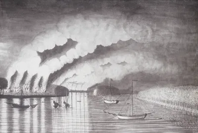 A View of the Plundering and Burning of the City of Grimross