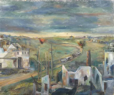 A village is shelled.
