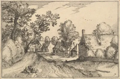 A Village Road, plate 7  from "Regiunculae et Villae Aliquot Ducatus Brabantiae"
