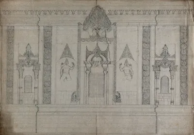 A wall of temple sculpture
