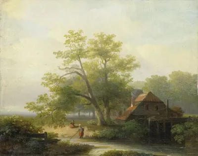 A Watermill in a Woody Landscape