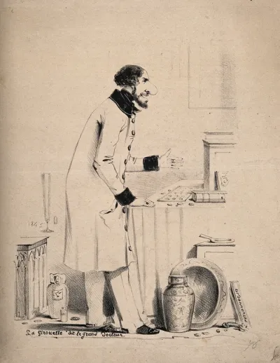 A wealthy doctor counting money