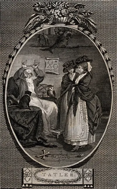 A widow with her maid Betty consults a fortune-teller in the hope that he will predict whether she will marry again, and how many times