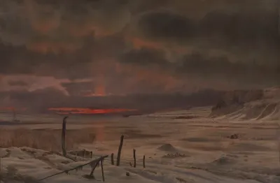 A Winter's Evening by a Danish Fiord
