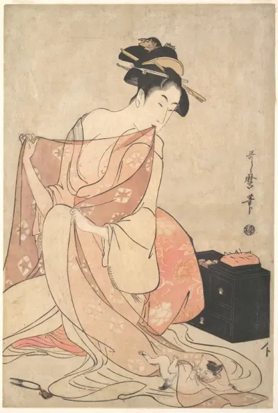 A Woman and a Cat