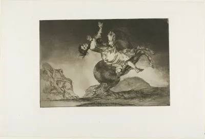 A Woman and a Horse, Let Someone Else Master Them, plate ten from Los Proverbios