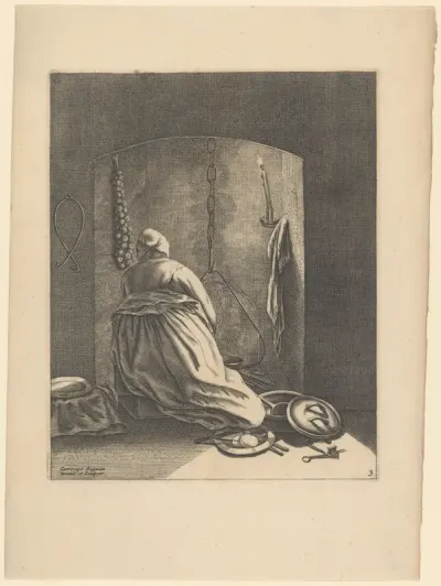 A Woman Cooking, Plate 3 from "Five Feminine Occupations"