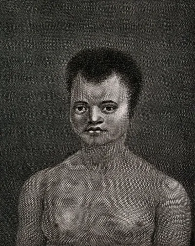 A woman from New Caledonia encountered by Captain Cook on his second voyage, 1772-1775