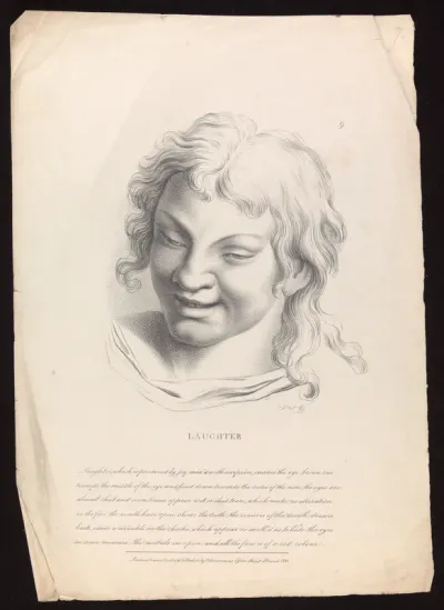 A woman laughing