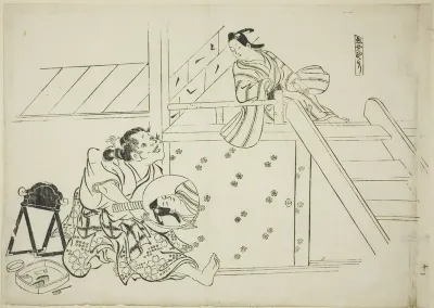 A Woman Nomori (Onna Nomori), no. 11 from a series of 12 prints depicting parodies of plays