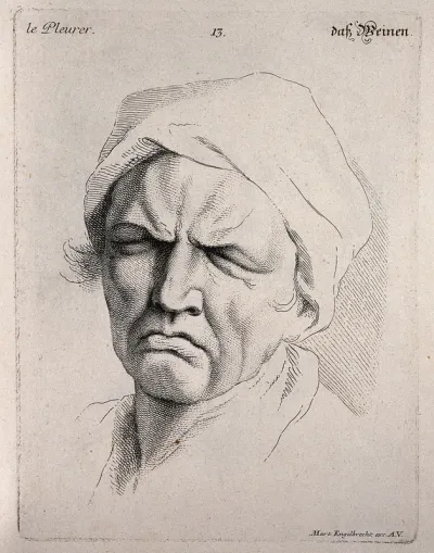 A woman's face expressing sadness