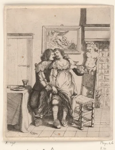 A Woman Seated on a Man’s Lap