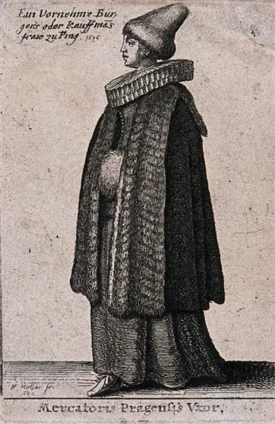 A woman, the wife of a merchant, in the costume of Prague