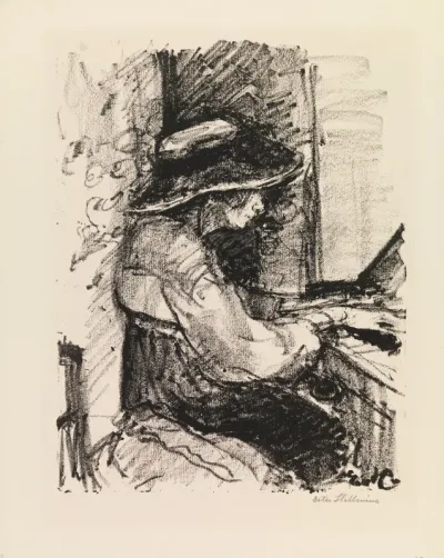 A Woman Wearing a Hat by the Bar