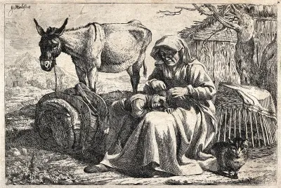 A woman wearing spectacles picking fleas from a child's head