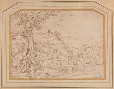 A Wooded Landscape with a Shepherd and His Family