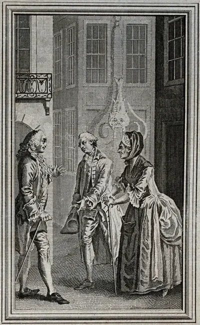 A young lover (Alexis) apologises to the parents of Lydia, with whom he had eloped to Gretna Green to be married without having asked their permission: he pleads that he was more likely to be pardoned for an act that had not been refused