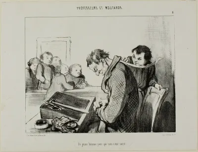 A Young Man to Whom Nothing is Sacred, plate 8 from Professeurs Et Moutards