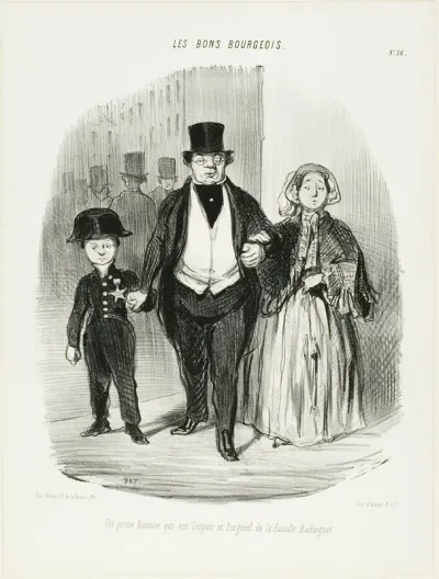 A Young Man Who is the Pride and Hope of the Badinguet Family, plate 16 from Les Bons Bourgeois