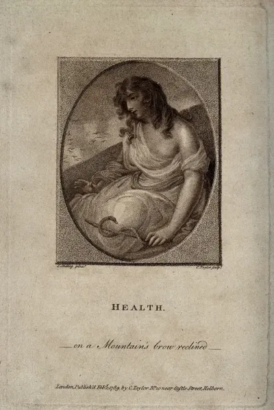 A young woman as Hygieia (Health)