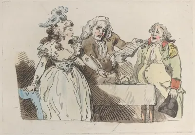 A Young Woman (Heiress) Prepares to Sign a Document