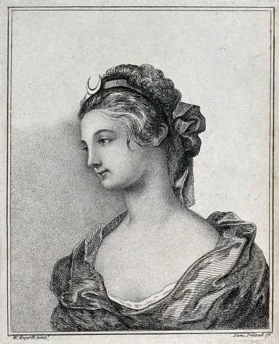 A young woman with a moon-shaped head-band (Diana)