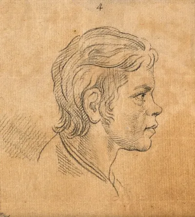 A youth whose physiognomy attests to unrefinability and obstinate weakness
