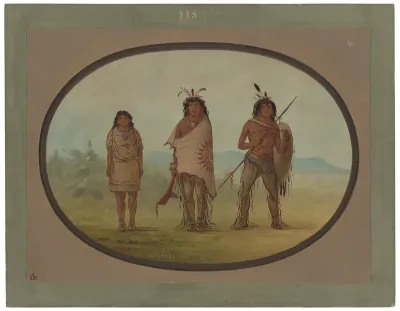 A Yuma Chief, His Daughter, and a Warrior
