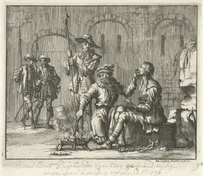 Aan Hans Bret wordt te Antwerpen de tong doorboord, 1576